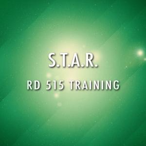 Green background with streaks of light and faint star-like spots. The text in the center reads, "S.T.A.R. RD 515 TRAINING," in white capital letters.